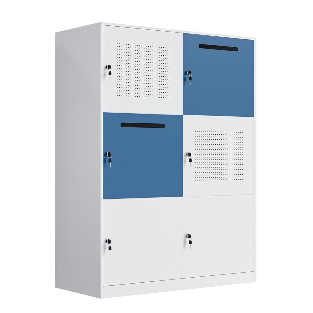 FURDINI ตู้เหล็ก 6 บานเปิดทึบ KULLEN FYD-BBY004 สีขาว/ฟ้า จัดส่งโดย HomePro - รูปที่ 2
