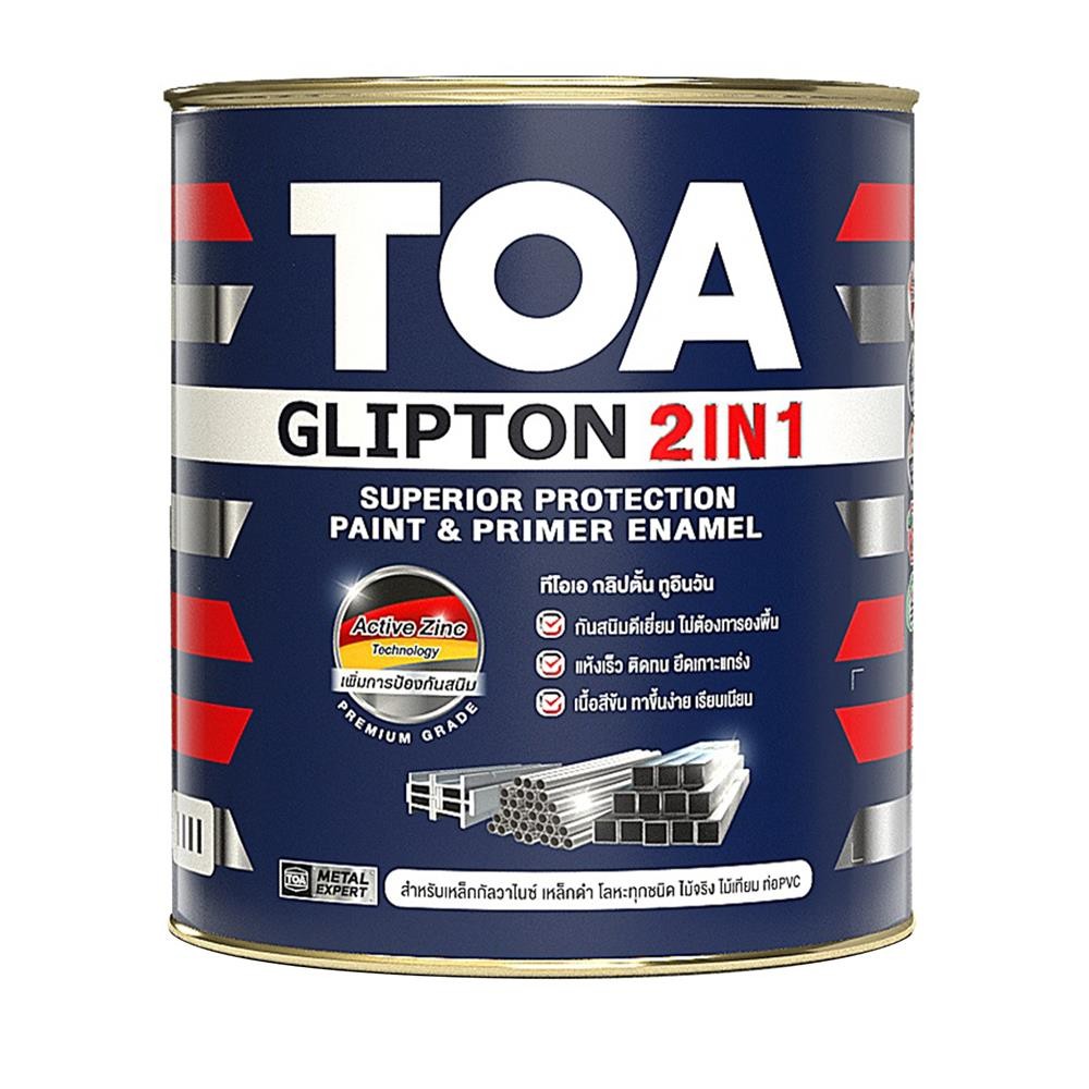 HomePro สีน้ำมัน  GLIPTON 2IN1 GF888 สีดำ ด้าน 1 แกลลอน แบรนด์ TOA