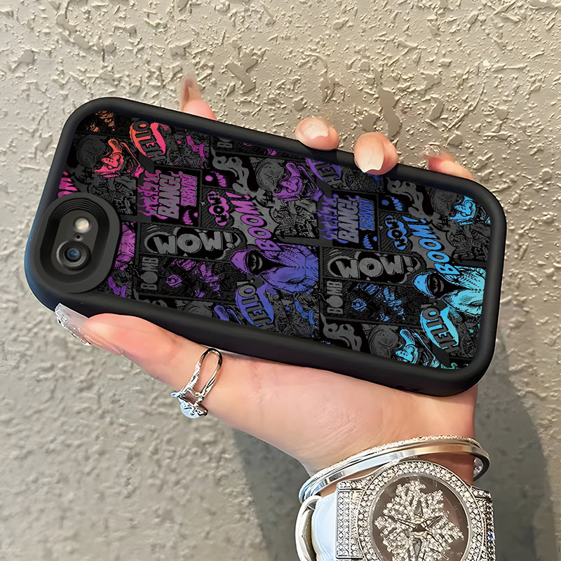 เคสสำหรับ iPhone 6 Plus 6s Plus 7 Plus 8 Plus SE 2020 X Xr Xs Max เคสโทรศัพท์กราฟิตี้สุดเท่