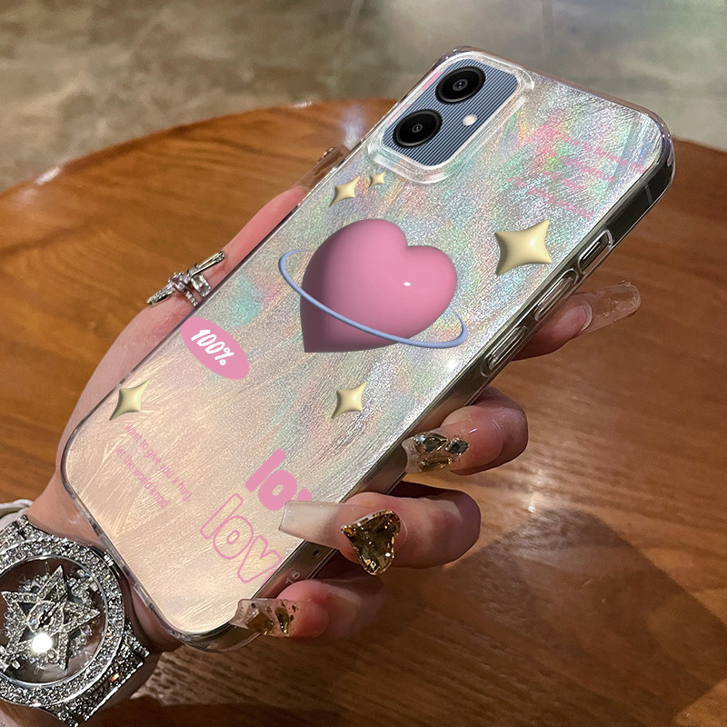 เคสสำหรับ Samsung A05 A05s M05 F05 เคสโทรศัพท์หัวใจแห่งโชคลาภเคสโทรศัพท์แนวโน้มกันกระแทก