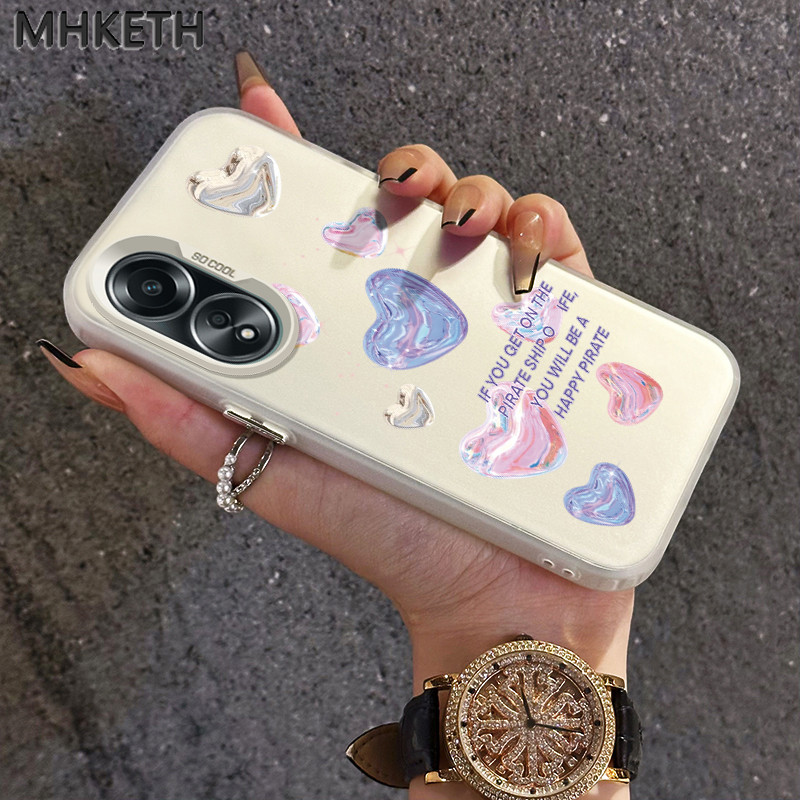 MHKETH เคสสำหรับ OPPO A58 4G A58 5G A58x 5G A78 5G A1x 5G A2x 5G A1 5G A78 4G A98 5G F23 5G เคสโทรศัพท์ออกแบบรักแฟชั่น