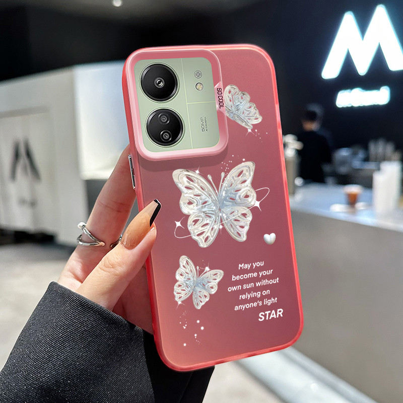 เคสสำหรับ Xiaomi Redmi 13C 4G 13C 5G POCO C65 4G POCO M65 4G เคสโทรศัพท์ผีเสื้อ