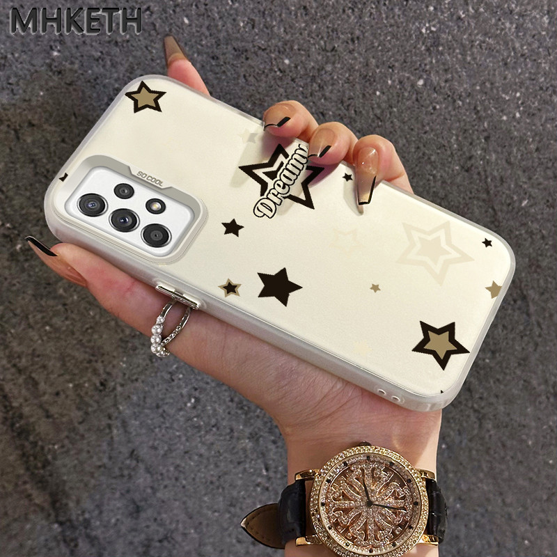 MHKETH เคสสำหรับ Samsung A52 4G A52 5G  A52s 5G A51 M40S A50 A50S A53 5G A54 5G เคสซิลิโคนใสเคสโทรศัพท์ผิวเกล็ดน้ำแข็ง