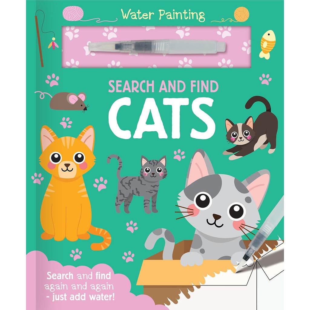 หนังสืออังกฤษใหม่ Search and Find Cats (Water Painting Search and Find) [Hardcover]