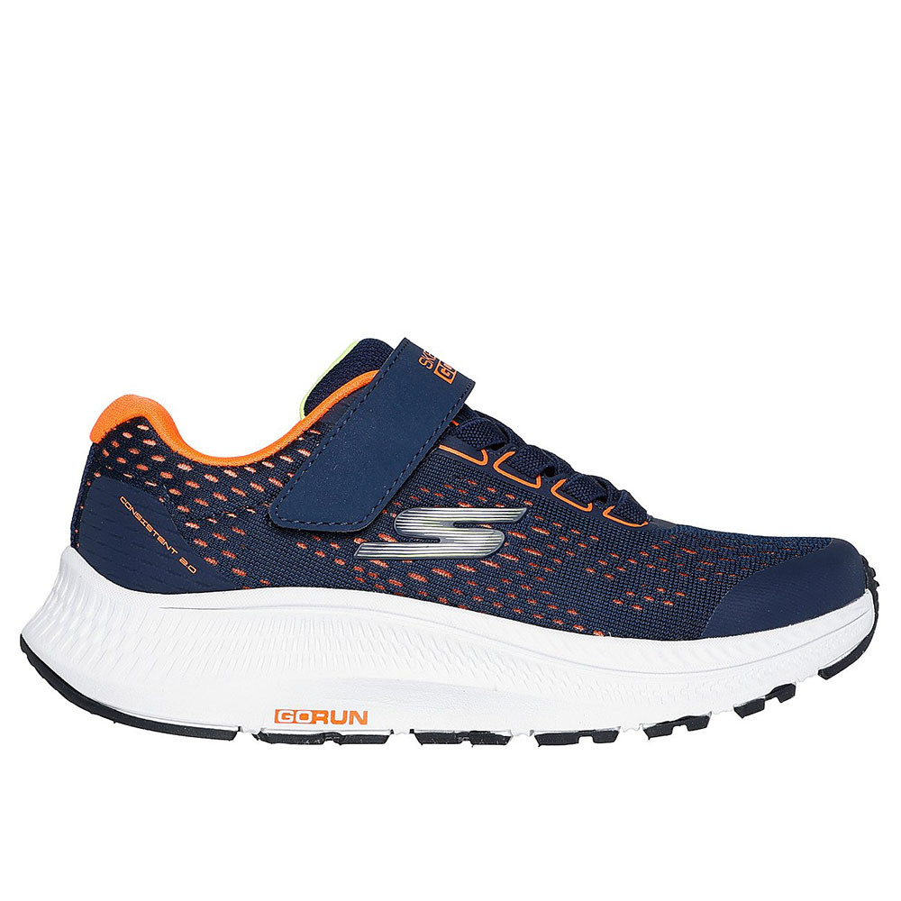 Skechers สเก็ตเชอร์ส รองเท้าวิ่งเด็กผู้ชาย Boys GOrun Consistent 2.0 Kexlux Shoes - 405045L-NVOR Air-Cooled Goga Mat - รูปที่ 5