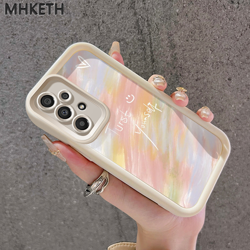 MHKETH เคสสำหรับ Samsung Galaxy A33 5G A34 5G A53 5G A54 5G A23 A32 เคสโทรศัพท์กันกระแทกซิลิโคนแฟชั่น