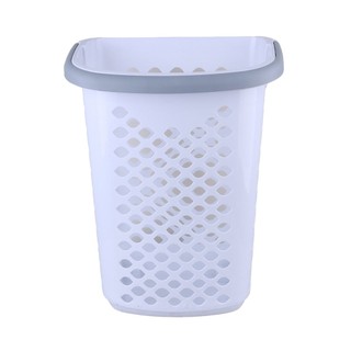 DECOS ตะกร้าพลาสติกล้อลาก รุ่น 61468 สีขาว หูเทา |BAI|