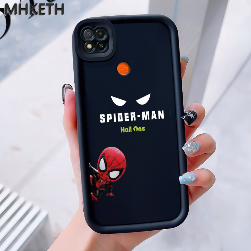MHKEID เคสสำหรับ Xiaomi Redmi 9c NFC 10A POCO C31 เคสโทรศัพท์การ์ตูนสไปเดอร์แมนซิลิโคนกันกระแทก