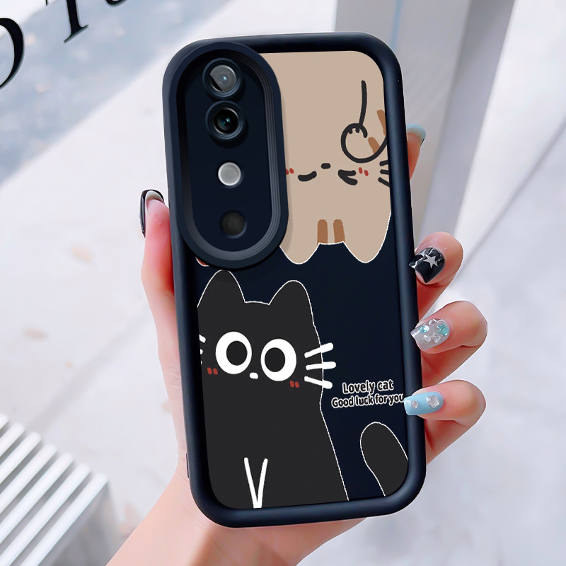เคสสำหรับ VIVO V40 5G V40 Pro 5G T3 Ultra เคสโทรศัพท์แมวน่ารักสามสีซิลิโคนกันกระแทก