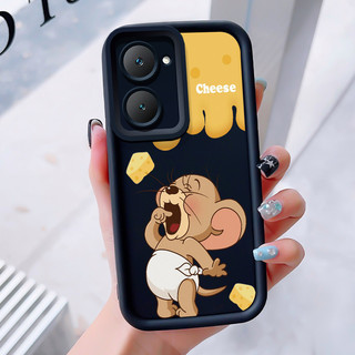 เคสสำหรับ VIVO Y03 Y03T Y18 Y18i Y18e Y18t Y18s Y28e 5G เคสโทรศัพท์แมวหนูสามสีซิลิโคนกันกระแทก