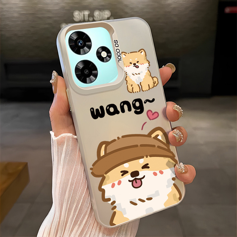 เคสสำหรับ Infinix Hot 30i Hot 30 Play เคสโทรศัพท์สุนัขแมวเปลือกแข็งกันกระแทก