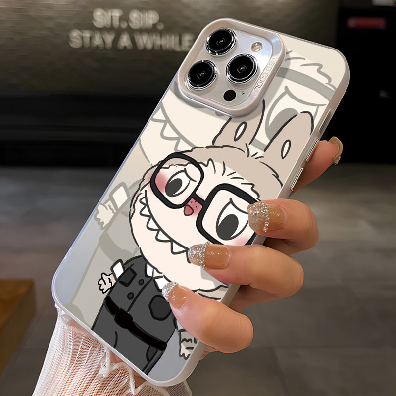 MHKETH เคสสำหรับ OPPO A74 A95 F19s F19 Pro A94 Reno 5F Reno 5 lite Reno 6 Lite เคสโทรศัพท์ LABUBU อีโมจิยอดนิยมและน่ารัก - รูปที่ 5