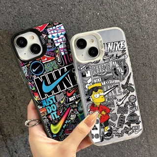 เคสสำหรับ iPhone 6 Plus 6s Plus 7 Plus 8 Plus SE 2020 X Xr Xs Max เคสโทรศัพท์แบรนด์อินเทรนด์โปร่งใส