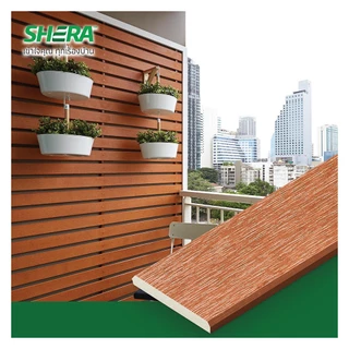 SHERA ไม้ระแนง SHINE LIGHT 7.5X300X0.8 ซม. สีไม้โอ๊คแดง จัดส่งโดย HomePro