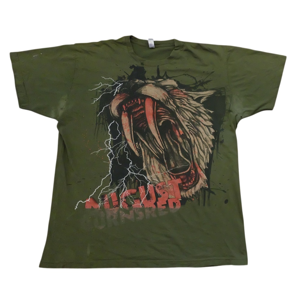 เสื้อวง August Burns Red อก 25 นิ้ว ยาว 29 นิ้ว สีเขียวขี้ม้า