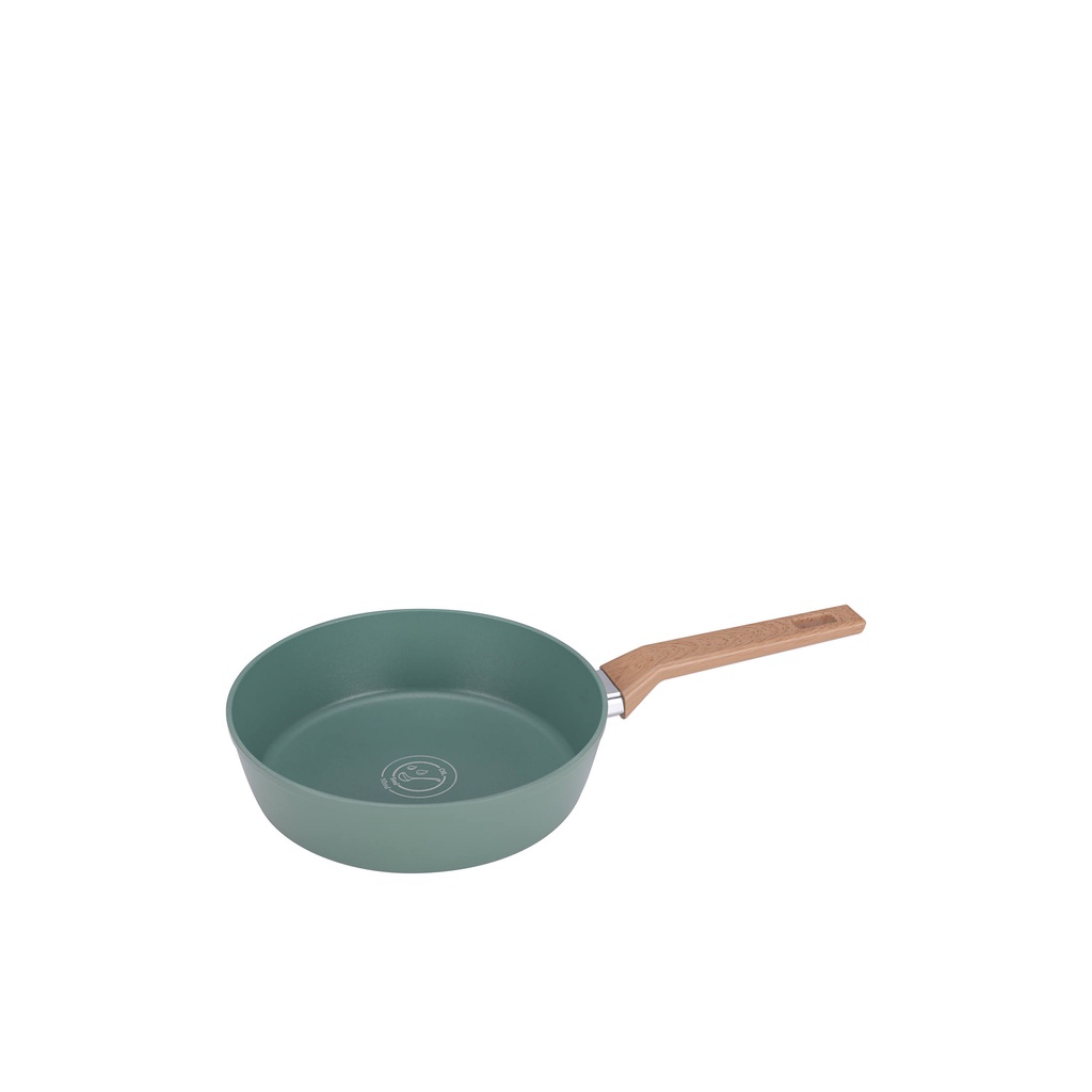 CUIZIMATE - กระทะทรงลึก Go Green 24 ซม. สีมะกอกเข้ม