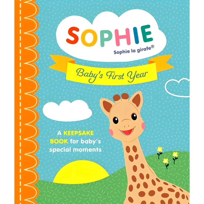 BBW หนังสือเด็ก Sophie La Girafe: Baby'S First Year: A Keepsake Book For Baby'S Special Moments ISBN: 9781800782921