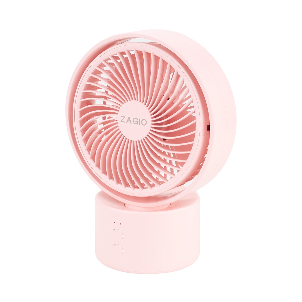 พัดลมตั้งโต๊ะไร้สาย 4 นิ้ว ZAGIO รุ่น ZG-9154 PK สีชมพู