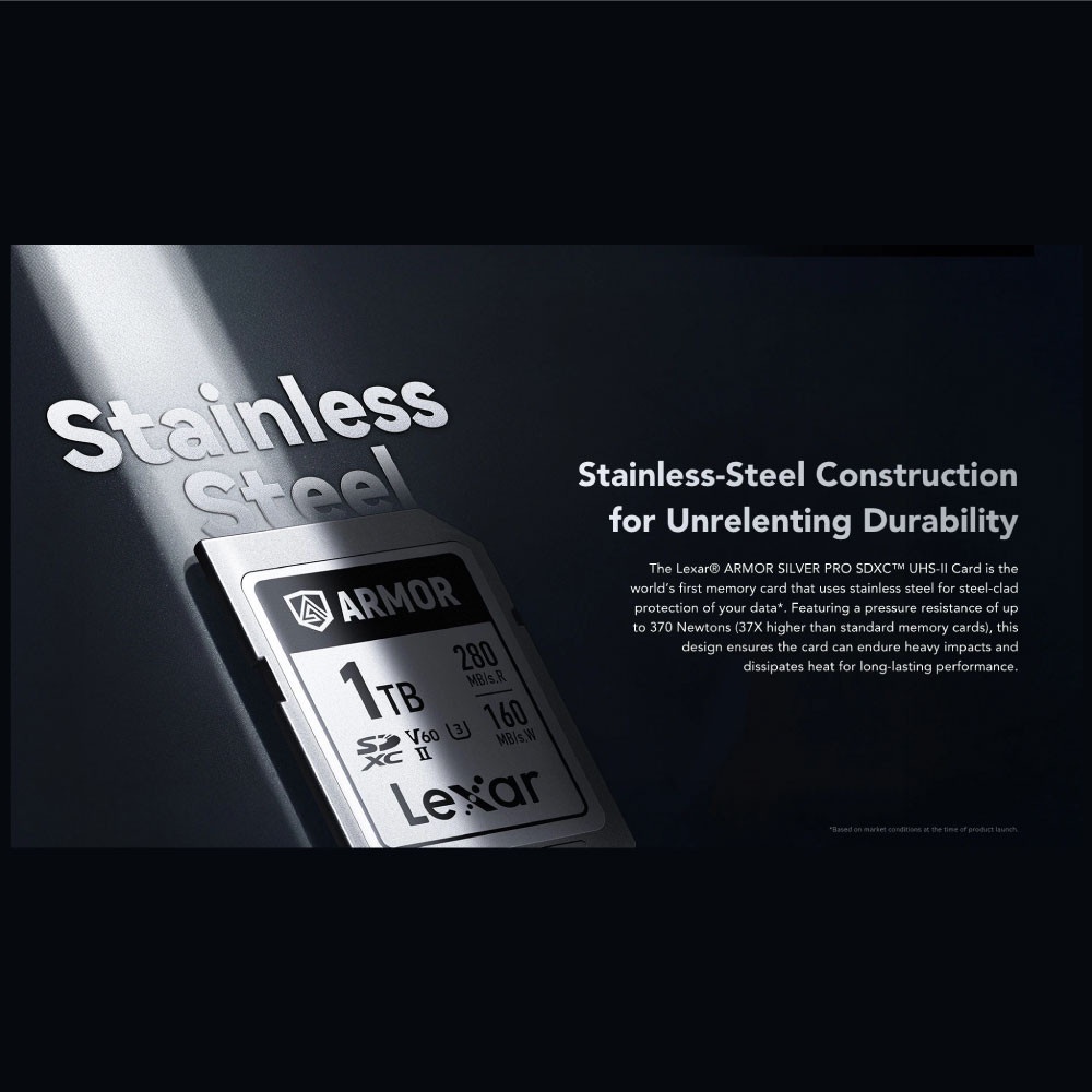 การ์ดหน่วยความจำ เอสดีการ์ด LEXAR ARMOR SILVER PRO 128GB SDXC™ UHS-II CARD FULL-HD 6K RW280/160MB/S LSDAMSP128G-RNNNG_3