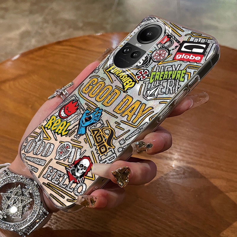 เคสสำหรับ OPPO Reno 10 5G Reno 10 PRo 5G Reno 8T Reno 6 เคสโทรศัพท์เพชรแฟชั่น