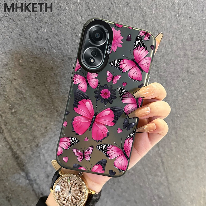 MHKETH เคสสำหรับ OPPO A58 4G A58 5G A58x 5G A78 5G A1x 5G A2x 5G A1 5G A78 4G A98 5G F23 5G เคสโทรศัพท์ผีเสื้อสีสันสดใส