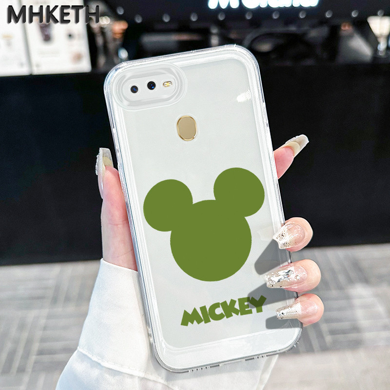 เคสสำหรับ OPPO A7 A5s A12 A12s A11K A5 A3s A12E Realme C1 เคสโทรศัพท์โปร่งใสมินิมิคกี้