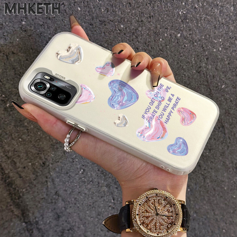 MHKETH เคสสำหรับ Xiaomi Redmi Note 10 Note 10s Note 10 Pro Note 9 Note 8 Note 8T POCO M5s เคสโทรศัพท์ออกแบบรักแฟชั่น