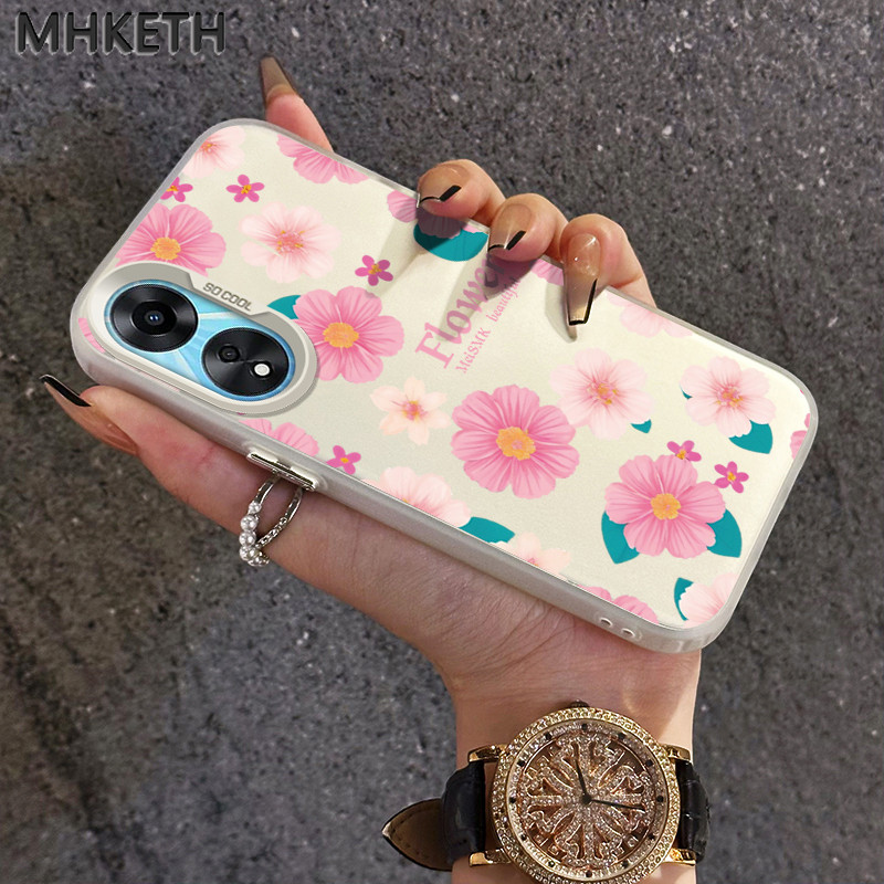 MHKETH เคสสำหรับ OPPO A18 A38 A31 2020 A8 เคสโทรศัพท์มีลายดอกไม้สวยงาม