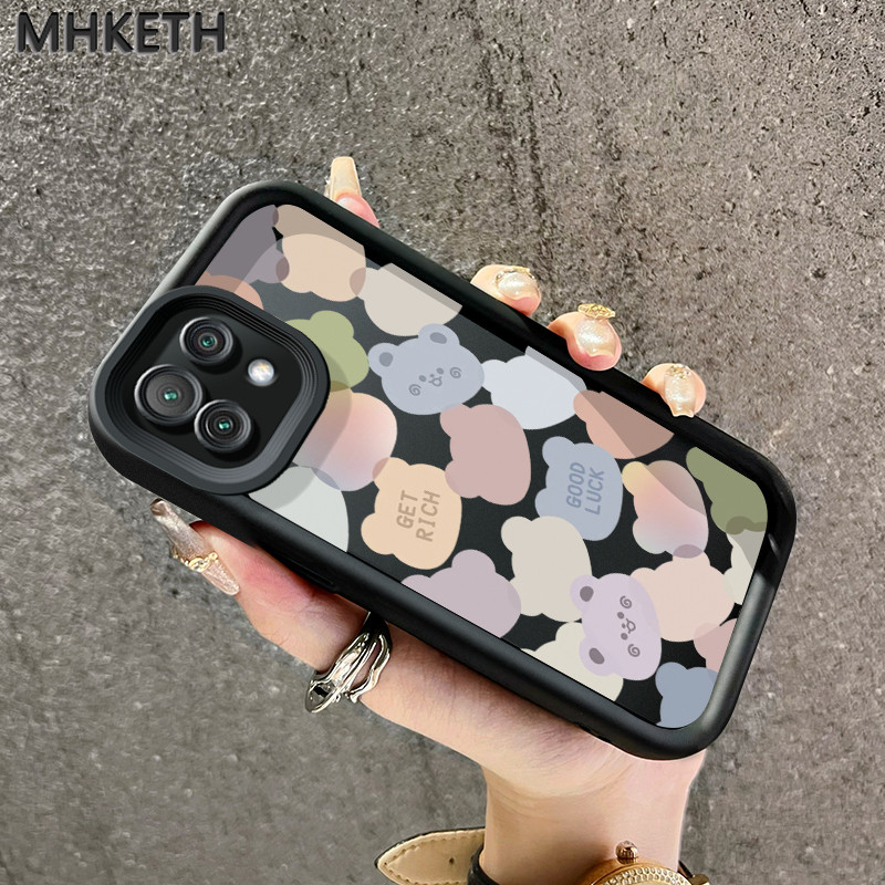 MHKETH เคสสำหรับ Xiaomi 11 Lite 4G 11 Lite 5G Ne 12 Lite เคสโทรศัพท์กันกระแทกรูปหมีน่ารัก