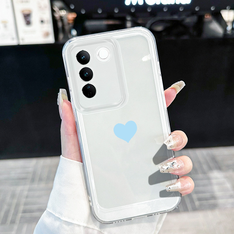 เคสสำหรับ VIVO V29 5G V29 Pro 5G V27 5G V27 Pro 5G เคสโทรศัพท์รูปหัวใจเรียบง่าย