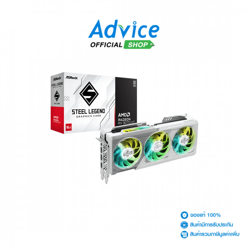 ASROCK VGA RADEON RX 9070XT STEEL LEGEND - 16GB GDDR6 - A0167415