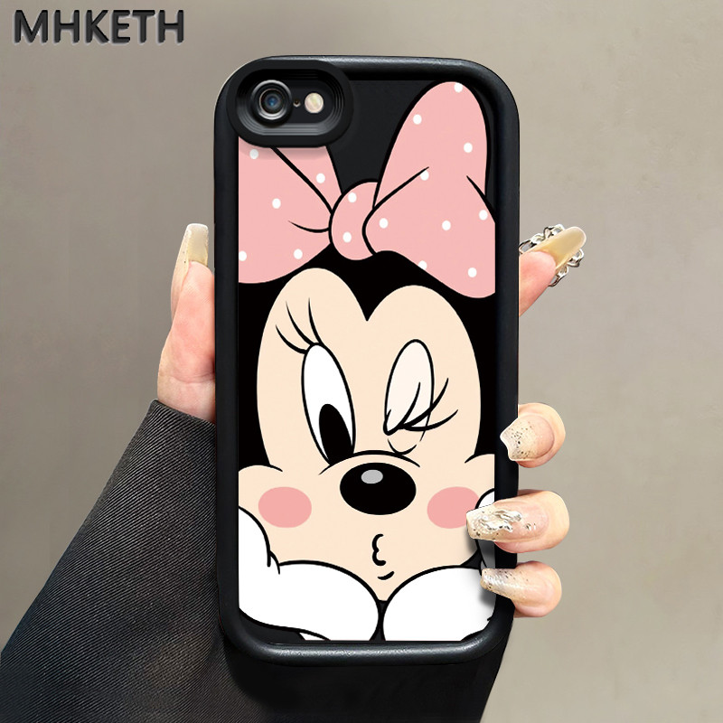 MHKETH เคสสำหรับ iPhone 6 Plus 6s Plus 7 Plus 8 Plus SE 2020 X Xr Xs Max เคสโทรศัพท์มีลายการ์ตูนมินนี่คลาสสิก