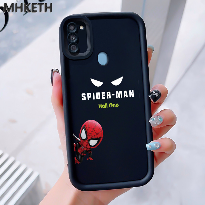 MHKEID เคสสำหรับ Samsung A11 M11 เคสโทรศัพท์การ์ตูนสไปเดอร์แมนซิลิโคนกันกระแทก