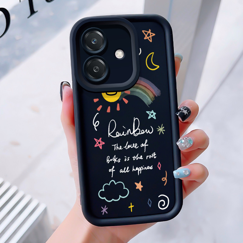 เคสสำหรับ OPPO A3 4G A3 Pro 5G A3X 4G A3X 5G A40 A60 5G เคสโทรศัพท์รุ้งดอกไม้สามสีซิลิโคนกันกระแทก