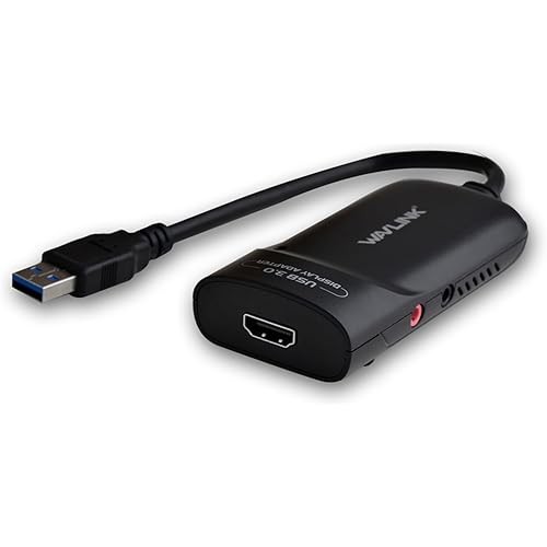 WAVLINK USB 3.0 to HDMI Adapter for Multiple Displays 2K 2048x1152 up 6 Monitors DisplayLink Certifi