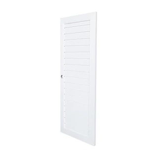 ECO-DOOR ประตูภายนอก UPVC เจาะลูกบิด TLW 80x200 ซม. สีขาว จัดส่งโดย HomePro
