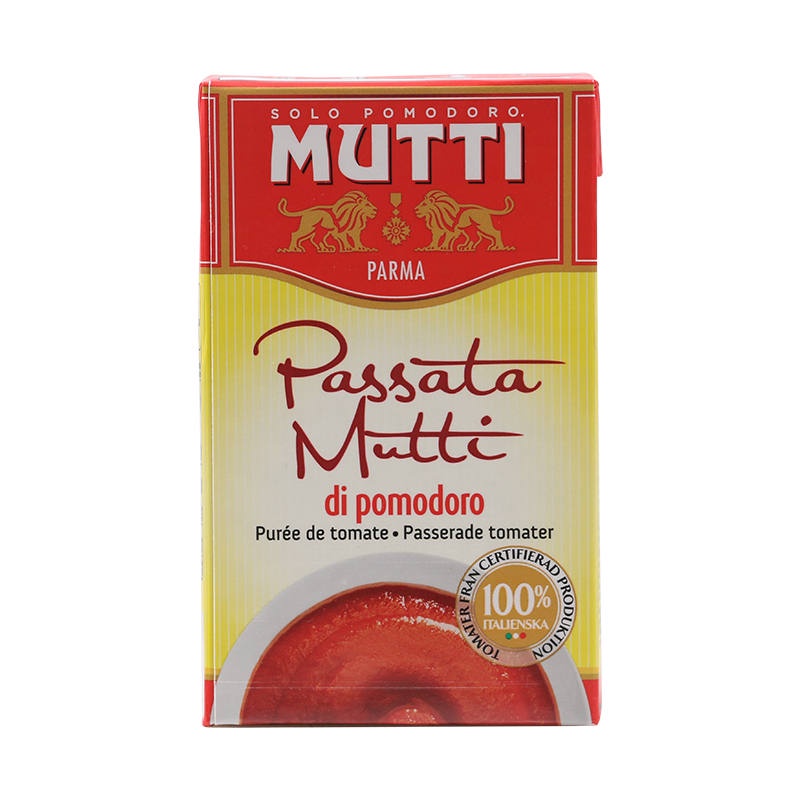 มูตติเนื้อมะเขือเทศบดละเอียดเข้มข้น 500กรัม Mutti Tomato Puree 500g.