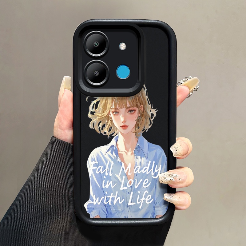 เคสสำหรับ Infinix Smart 7 HD Smart 5 Hot 10 Lite Smart 6 เคสโทรศัพท์สาวแมว