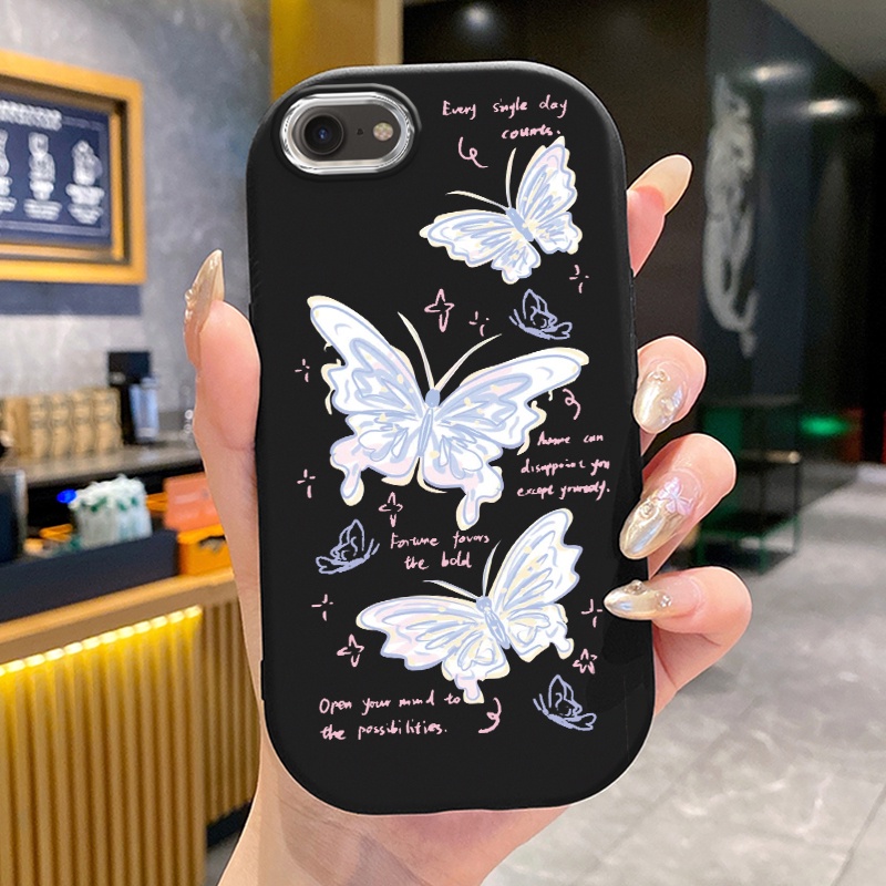 เคสสำหรับ iPhone 6 Plus 6s Plus 7 Plus 8 Plus X Xs Max Xr 11 Pro Max เคสโทรศัพท์ผีเสื้อกันกระแทก