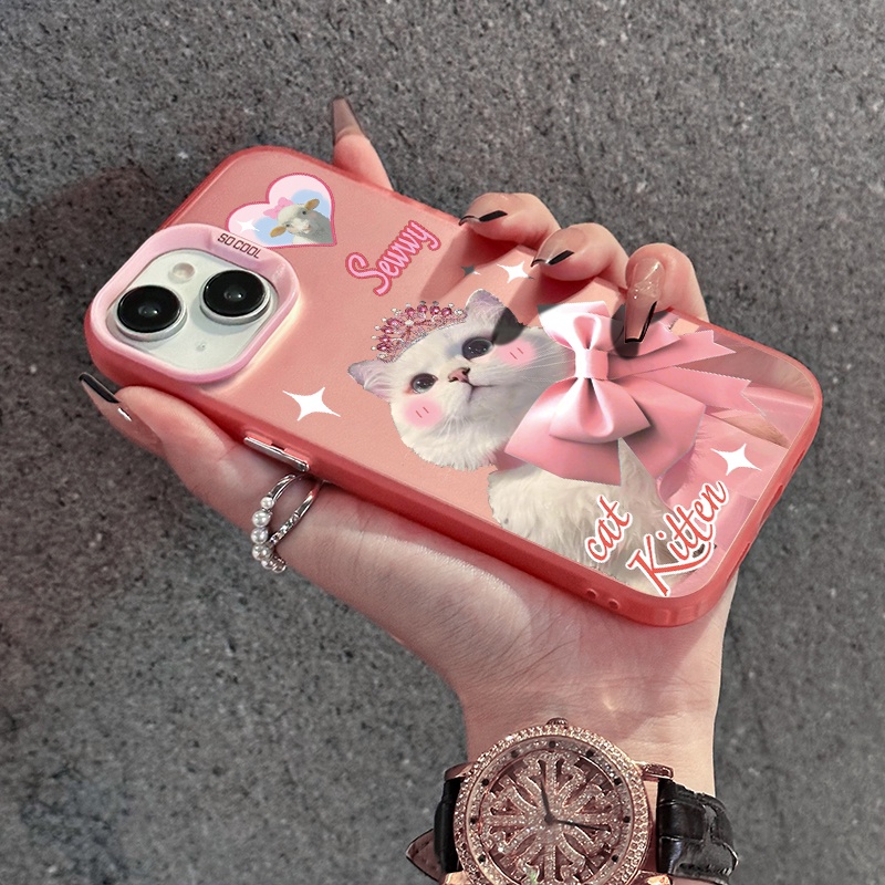 เคสสำหรับ OPPO A5 A3s A12e A7 A5s A12 A12s A11k Realme C1 เคสโทรศัพท์แมวน่ารัก - รูปที่ 6