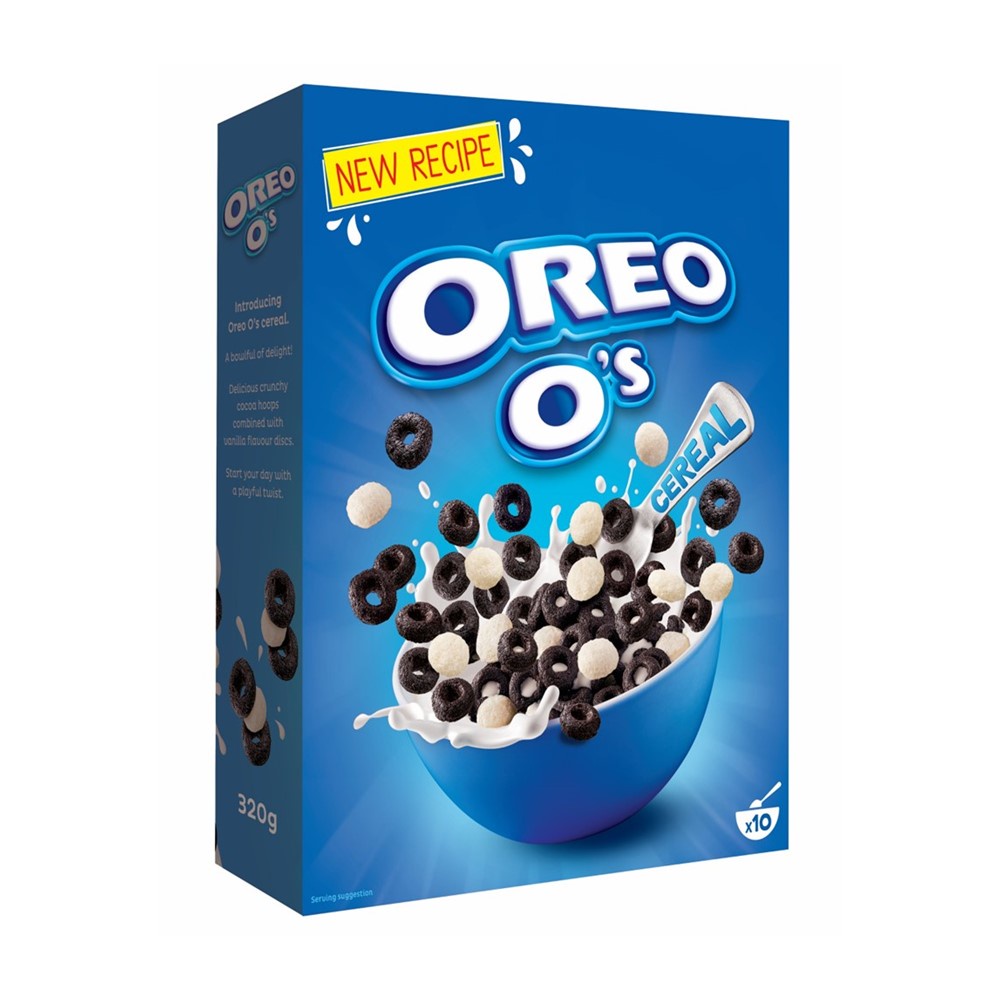 🍒 โอรีโอ โอส์ ซีเรียล 320 กรัม 🍓 OREO OS CEREAL 320 G. 🍷 ซีเรียล 🍄 Puen.6395