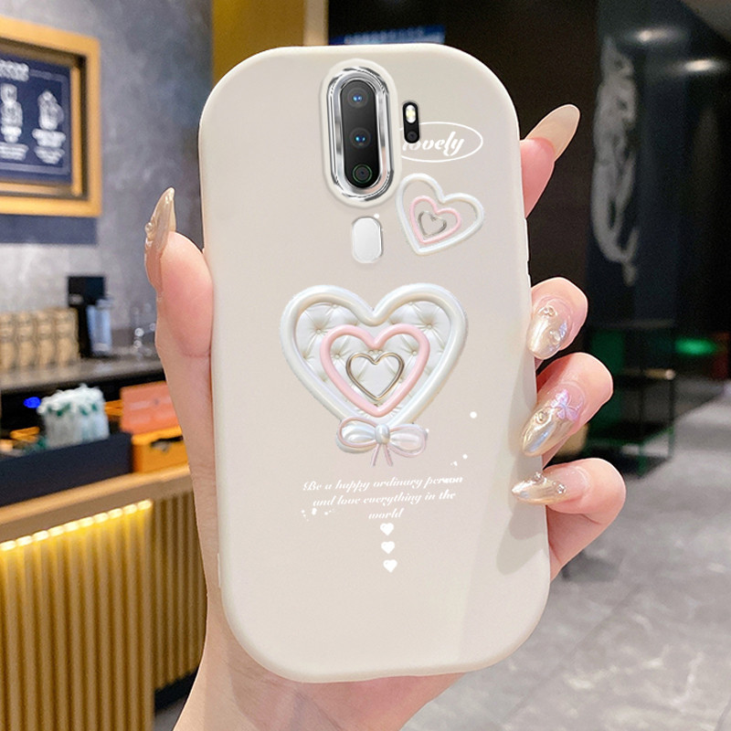 เคสสำหรับ OPPO A5 2020 A9 2020 เคสโทรศัพท์รักหัวใจผีเสื้อกันกระแทก
