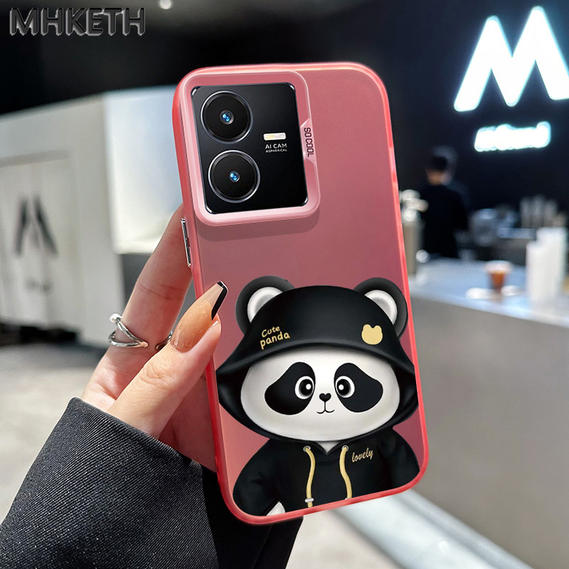 MHKETH เคสสำหรับ VIVO Y22 Y22s Y36 4G Y36 5G Y27 5G Y27S Y77T เคสโทรศัพท์การ์ตูนแพนด้าที่สร้างสรรค์ - รูปที่ 2