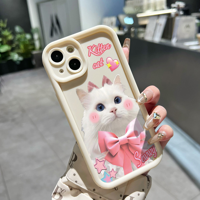 เคสสำหรับ OPPO A53 2020 A33 2020 A53s A32 A94 F19 Pro Reno 5F 5 Lite A11s เคสโทรศัพท์ซิลิโคนกันกระแทกลายแมวน่ารัก ราคา ถูกที่สุด ดีลบีเคเค แกลเลอรีภาพที่ 3