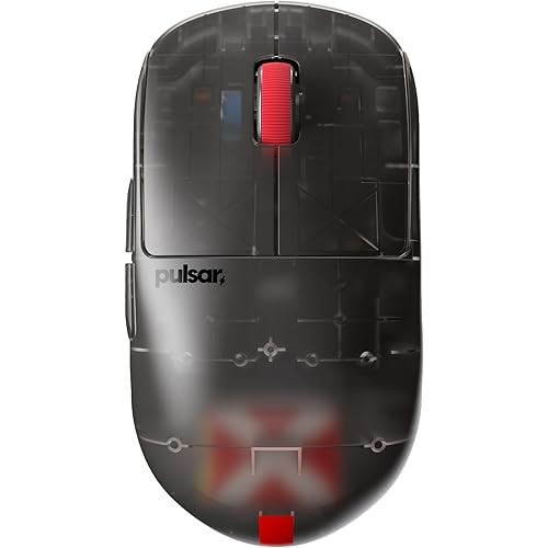 Pulsar Gaming Gears X2H Clear Black Wireless Mouse Ultra Lightweight 54g Symmetrical 2.4Ghz 1ms 2600