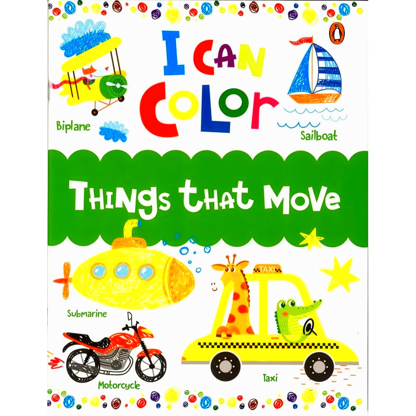 BBW หนังสือเด็ก I Can Color: Things That Move ISBN: 9789815295733