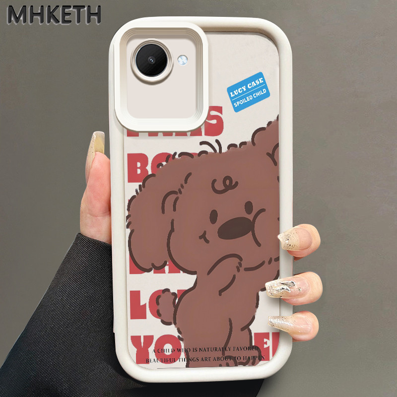 MHKETH เคสสำหรับ Realme C30 C30s C31 C33 C35 Narzo 50i Prime 50A Prime เคสโทรศัพท์ลูกสุนัขการ์ตูนน่ารัก