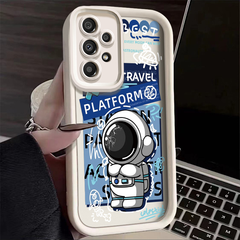 เคสสำหรับ Samsung Galaxy A33 5G A34 5G A53 5G A54 5G A23 A32 เคสโทรศัพท์การเดินทางในอวกาศ ราคา ถูกที่สุด ดีลบีเคเค