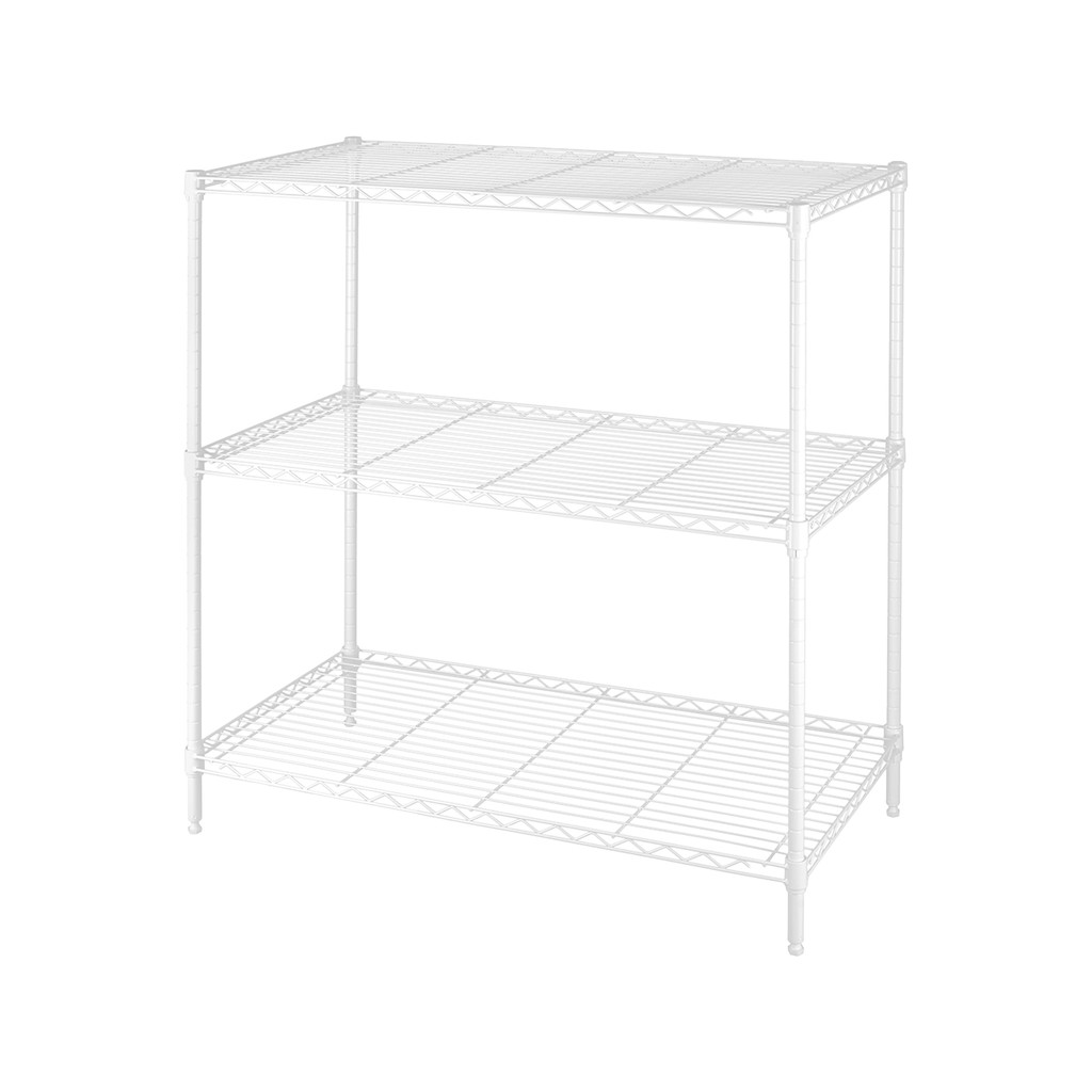 ชั้นตะแกรงเหล็กอเนกประสงค์ 3 ชั้น Rocky KASSA HOME รุ่น FW-1931-WH ขนาด 90 x 45 x 90 ซม. สีขาว