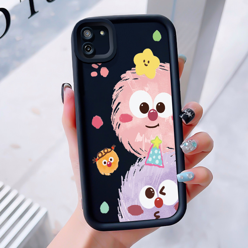เคสสำหรับ Realme C11 2020 เคสโทรศัพท์สัตว์ประหลาดสามสีซิลิโคนกันกระแทก